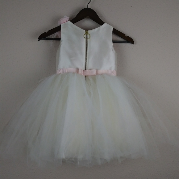 Zoe Ltd White Label Ivory Pink Formal Tulle Dress - Picture 3 of 7